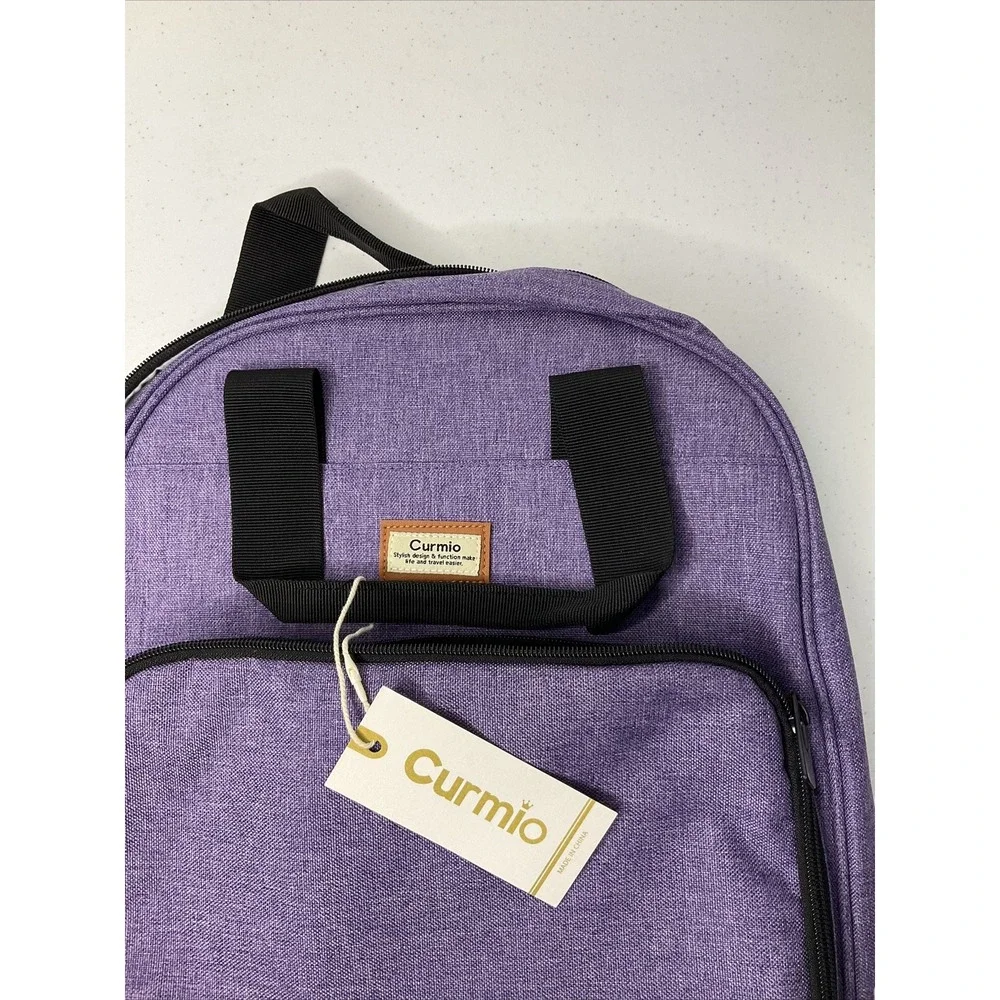 Curmio Backpack‎ Canvas Bag Multiple Pockets Organizer Lightweight Adjustable